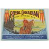 Image 1 : #364A ROYAL CANADIAN PALE GINGER ALE BOTTLE LABEL