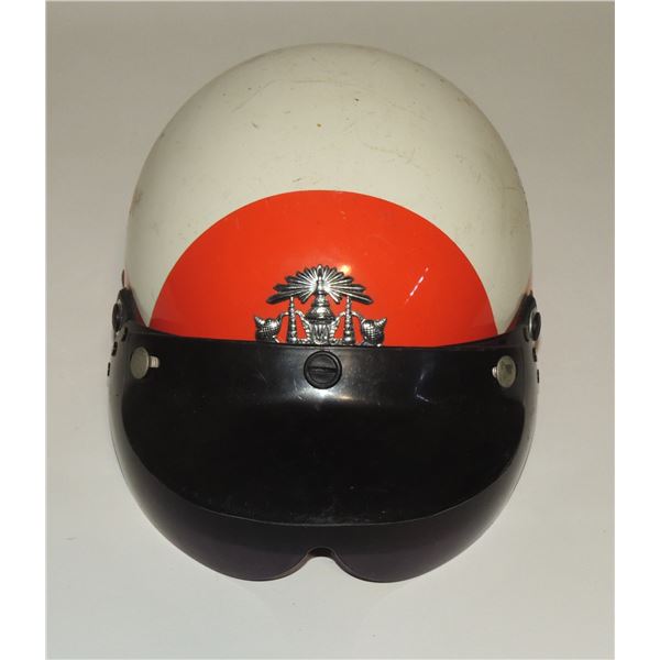 #566E VINTAGE THAILAND MOTORCYCLE POLCE HELMET