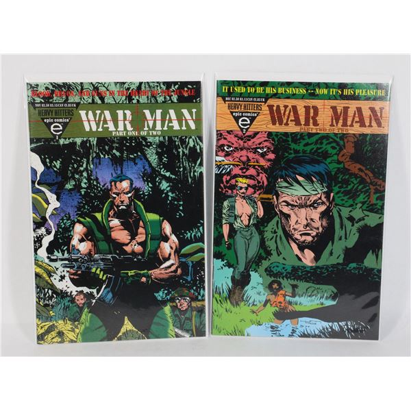 LOT OF COMICS EPIC COMIC WAR MAN PART 1 AND 2