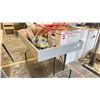 Image 1 : WORK BENCH WITH ASSORTED STUFF.  SCREWS, AIRHOSES, DOOR AND DRAWER HARDWARE ETC.