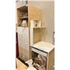 Image 1 : 2 CABINETS WITH CONTENTS. HINGES, DRAWER GLIDES, ETC