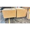 Image 2 : 3 ROLLING ASSEMBLY TABLES. 31" X 31" X28" HIGH