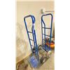 Image 2 : 2 BLUE 2-WHEEL DOLLIES, ONE HAS A FLAT TIRE.