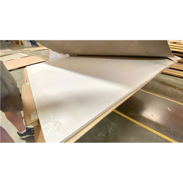 14-SHEETS, 3-MIL WHITE LAMINATE, PLUS 7-SHEETS OF SEMI-GLOSS, 4X8-FT