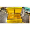 Image 2 : 1-NEW YELLOW METAL TOOL LOCK BOX, 32-INCHES LENGTH, 19-INCHES-WIDTH, 17 3/4- INCHES HIGH