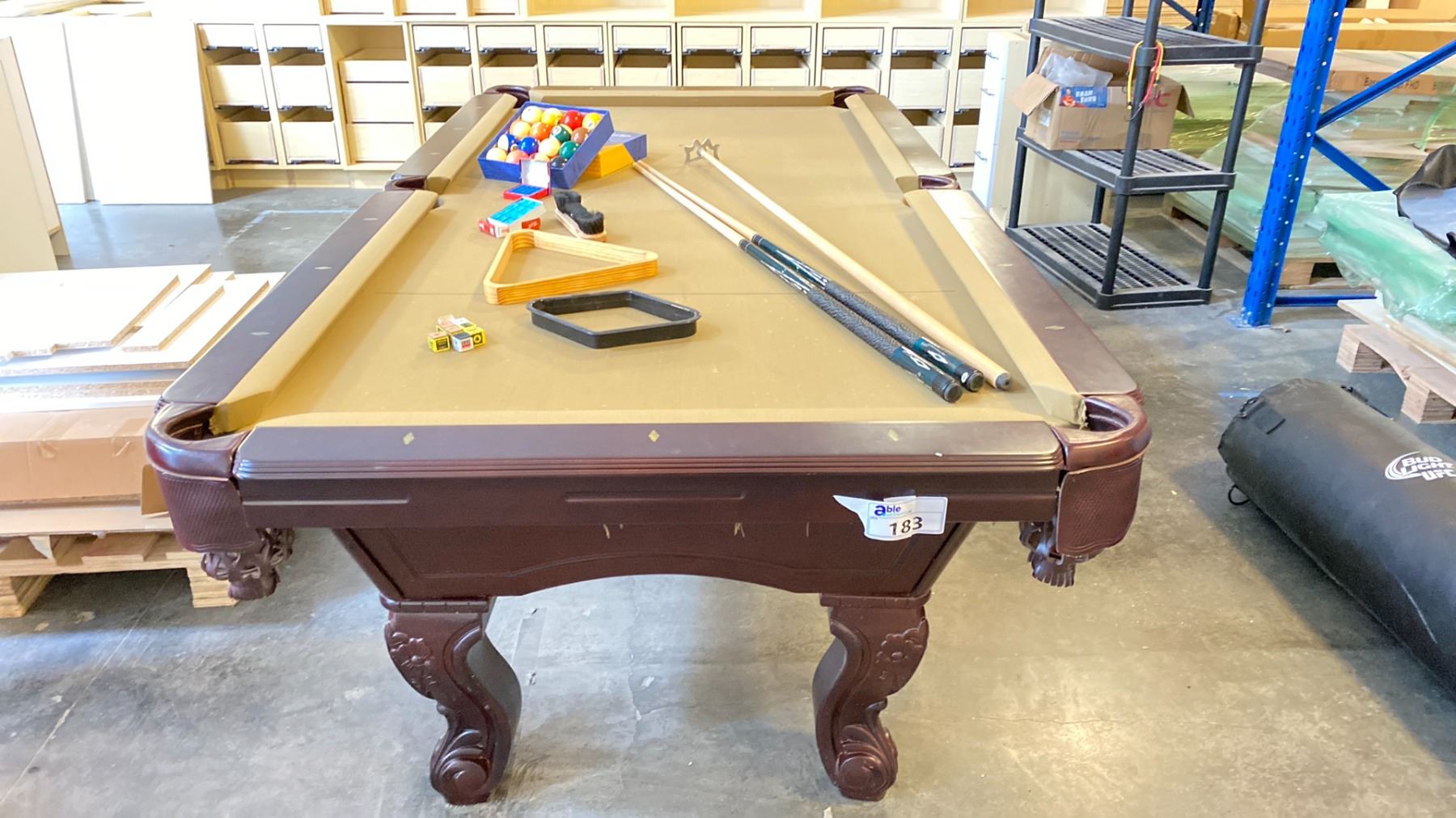 Pool Table Slat 4FT X 8FT ASSEMBLED POOL TABLE, SLATE TOP, HARDWOOD CONSTRUCTION ...