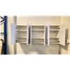 Image 2 : WHITE KITCHEN CABINET SET. 3 - 24" X 30" UPPERS. 3 - 24" BASE CABIONETS