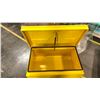 Image 2 : YELLOW METAL TOOL BIN, NEW, IN BOX. 32IN X 19IN X 18IN HIGH.