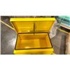Image 2 : YELLOW METAL TOOL BIN, NEW, IN BOX. 32IN X 19IN X 18IN HIGH.