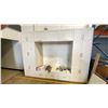 Image 1 : WHITE WALL UNIT WITH 27 INCH PANTRY AT EACH END. 126 INCHES OVERALL, 95 INCHES HIGH, 25 INCHES DEEP.
