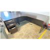 Image 2 : 6FT X 7FT L SHAPED DESK WITH ONE PEDESTAL.