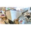Image 1 : 5 WHITE BASE CABINETS - 3 B30 BASE CABINETS AND 2 DB24 BASE CABINETS AND COUNTERTOP.
