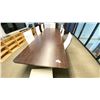 Image 1 : 12 FT X 48 IN BOARDROOM TABLE. 1 PIECE TOP.