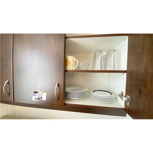 KITCHEN SUPPLIES, INCLUDING PLATES, CUPS, CUTLERY ETC.