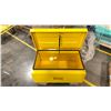 Image 2 : 1-NEW YELLOW METAL TOOL LOCK BOX, 32-INCHES LENGTH, 19-INCHES-WIDTH, 17 3/4- INCHES HIGH