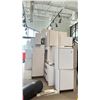 Image 2 : LARGE LOT KITCHEN CABINET BOXES. UPPERS AND BASES,  WHITE MELAMINE CONSTRUCTION. OVER 140 PIECES.