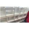 Image 8 : LARGE LOT KITCHEN CABINET BOXES. UPPERS AND BASES,  WHITE MELAMINE CONSTRUCTION. OVER 140 PIECES.