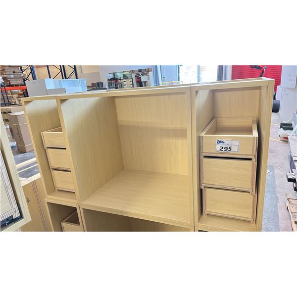 FLOATING VANITY BASE CABINETS TO MAKE 49"W VANITY. NO DOORS OR DRAWER GLIDES INCLUDED. 2X11" DRAWER