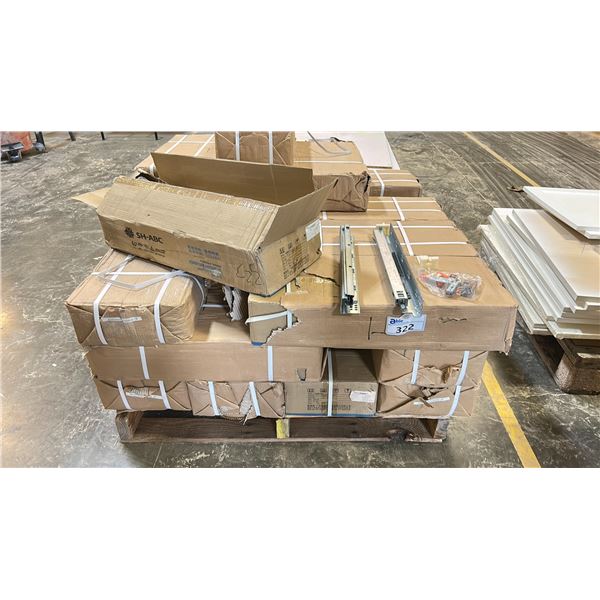OVER 180 PAIRS SOFT RETURN UNDERMOUNT DRAWER SLIDES.  FOR STANDARD 20" DRAWER BOXES.