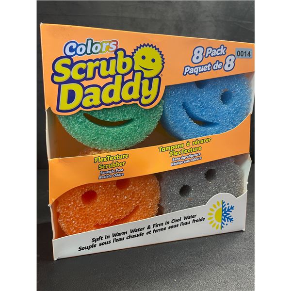 8PC Scrub Daddy Sponge Set - Variety Colors - Scratch-Free Multipurpose Sponges - New