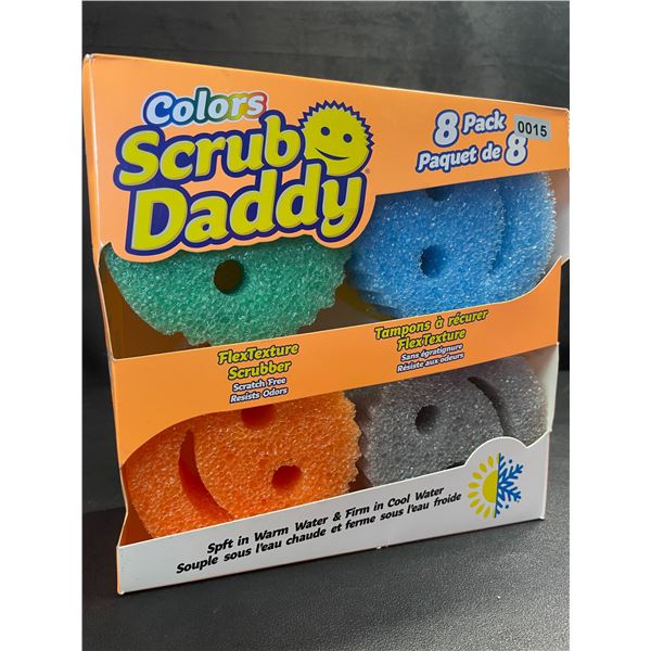 8PC Scrub Daddy Sponge Set - Variety Colors - Scratch-Free Multipurpose Sponges - New