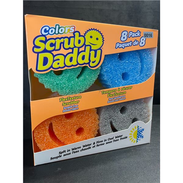 8PC Scrub Daddy Sponge Set - Variety Colors - Scratch-Free Multipurpose Sponges - New