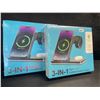 Image 1 : 2 Night Light 3-in-1 Foldable Wireless Charging Stations - New Sealed