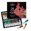 Image 1 : Castle Arts 24-Pack of Premium Quality Gouache Watercolor Paints (12ml Each) - New
