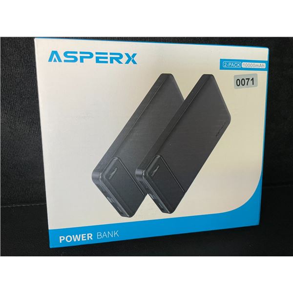 2-Pack of Asperx 10,000mAh Power Banks/Portable Chargers - Brand New