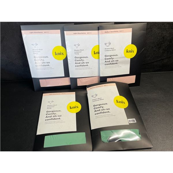 5 KNIX Shadow Mesh Leakproof Underwear for Women (Thong/Bikini) Size XXXL - New