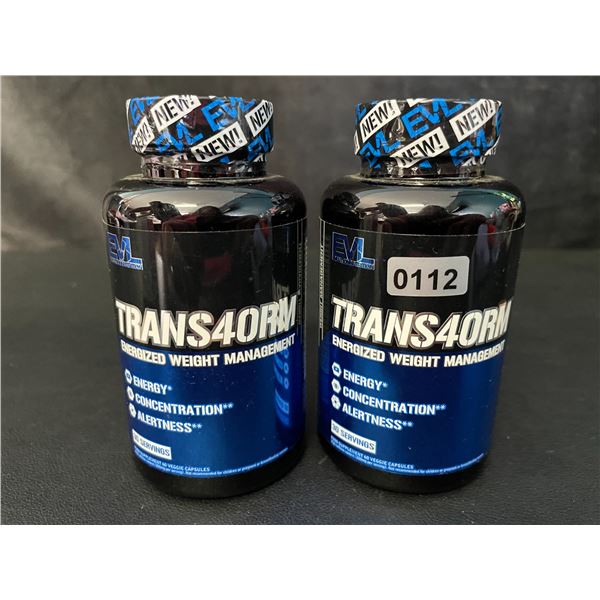 2 Bottles of Trans4orm Energized Weight Management Supplement - 60 Capsules Each - New