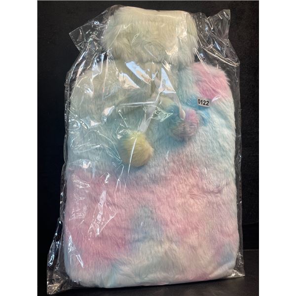 1 Hot Water Bottle with Fuzzy Soft Plush Cover - 2L Rubber Hot Water Bag for Pain Relief - New