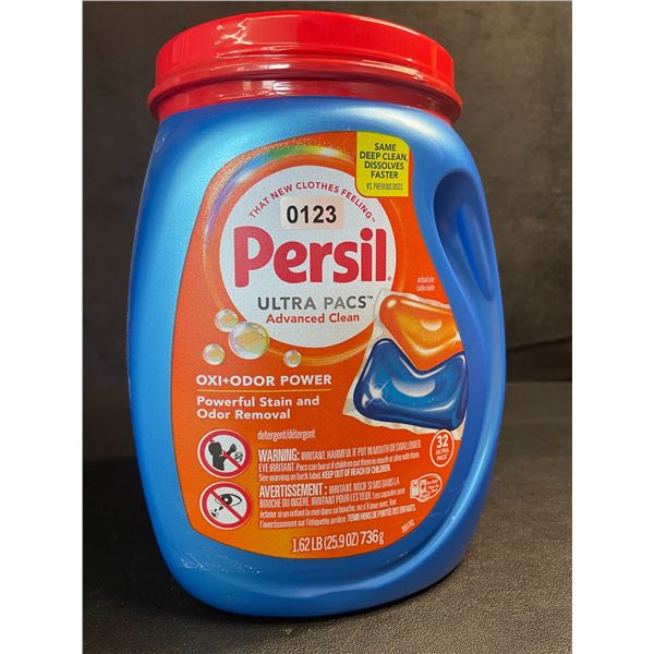 Persil Ultra Pacs Oxi+Odor Powerful Stain/Odor Removal Laundry Detergent Pods - 1.62lb Tub - New