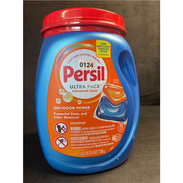 Persil Ultra Pacs Oxi+Odor Powerful Stain/Odor Removal Laundry Detergent Pods - 1.62lb Tub - New