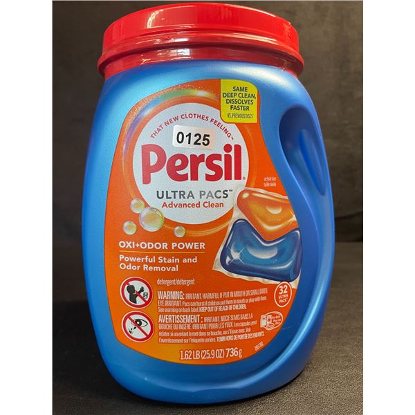 Persil Ultra Pacs Oxi+Odor Powerful Stain/Odor Removal Laundry Detergent Pods - 1.62lb Tub - New