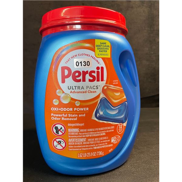 Persil Ultra Pacs Oxi+Odor Powerful Stain/Odor Removal Laundry Detergent Pods - 1.62lb Tub - New