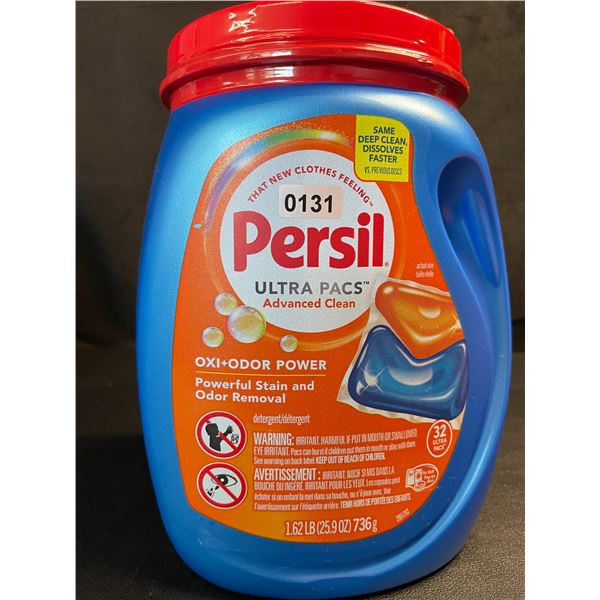 Persil Ultra Pacs Oxi+Odor Powerful Stain/Odor Removal Laundry Detergent Pods - 1.62lb Tub - New