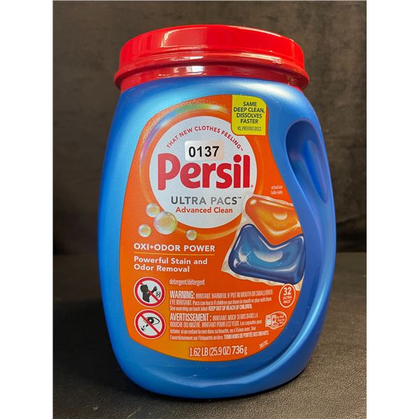 Persil Ultra Pacs Oxi+Odor Powerful Stain/Odor Removal Laundry Detergent Pods - 1.62lb Tub - New