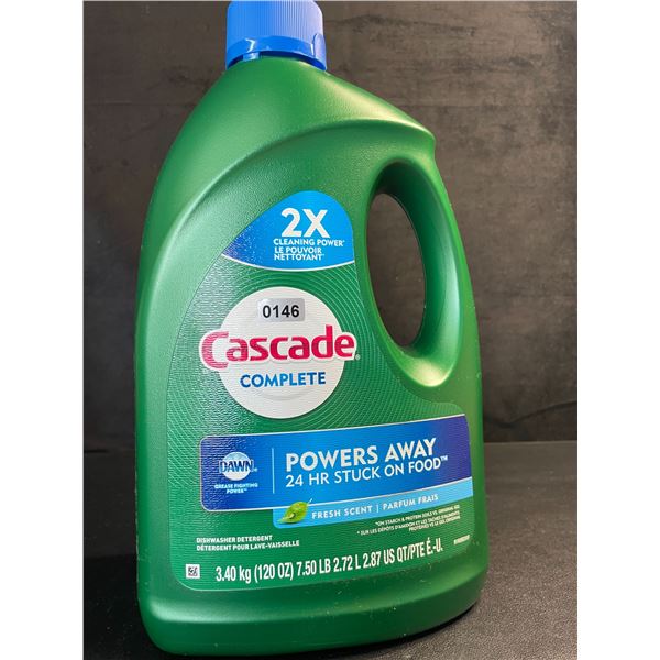 1 Large Jug of Cascade Complete Dishwasher Detergent - Fresh Scent w/ Dawn - 3.40kg - New