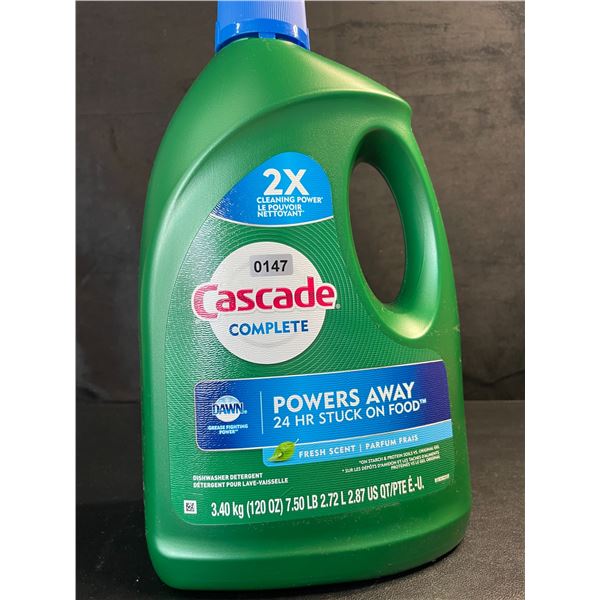 1 Large Jug of Cascade Complete Dishwasher Detergent - Fresh Scent w/ Dawn - 3.40kg - New