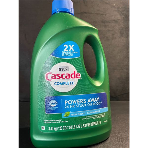 1 Large Jug of Cascade Complete Dishwasher Detergent - Fresh Scent w/ Dawn - 3.40kg - New