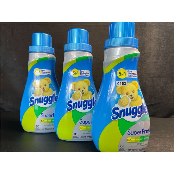 3 Snuggle Original SuperFresh Liquid Fabric Softeners - 937ml/30 Loads Each - New