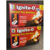 Image 1 : 2 Boxes of Ignite-O Instant Fire Starters for Fireplaces/Grills/Camping and More - New