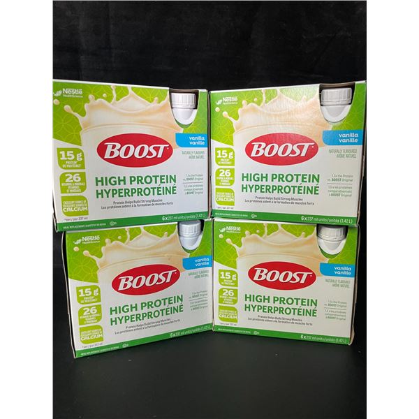 24-Pack Case of Nestle Boost High Protein Vanilla Meal Replacement Drinks; 4x 6-packs (237ml) New