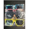Image 2 : 9-Pairs of Pixel/Minecraft Sunglasses for Boys/Girls - New