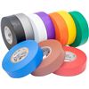 Image 1 : 10-Pack of Assorted Rainbow Electrical Tape - Durable Adhesive/Waterproof - 60ft Per Roll - New