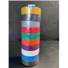 Image 2 : 10-Pack of Assorted Rainbow Electrical Tape - Durable Adhesive/Waterproof - 60ft Per Roll - New