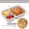 Image 6 : 4-Pack of Bento Lunch Boxes; 3-Compartment Lunch Storage/Meal Prep Containers - New