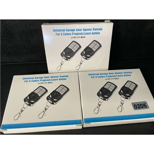 3 Boxes of Universal Garage Door Opener Remotes - New