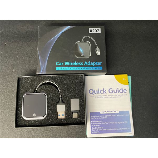 1 Car Wireless Adapter for Apple CarPlay and Android Auto - New